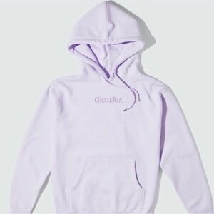 Glossier Embroidered Lavender Hoodie / limited edition